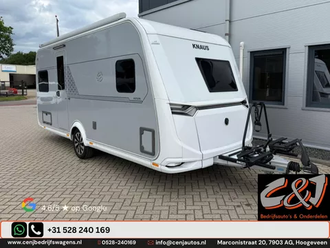 Knaus W02 Azur 500 FU Airco l Mover l Automaat poten l Router l Thule Luifel l Fietsdrager l BTW