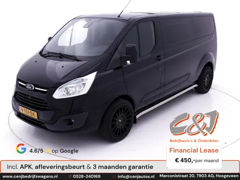 Ford Transit Custom 290 2.2 TDCI L2H1 Trend Dubbele Cabine cruise navi lease 450,- p/md