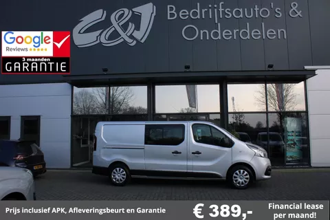 Renault Trafic 1.6 dCi T29 L2H1 Dubbele Cabine Comfort airco cruise navi lease 389,- p/md