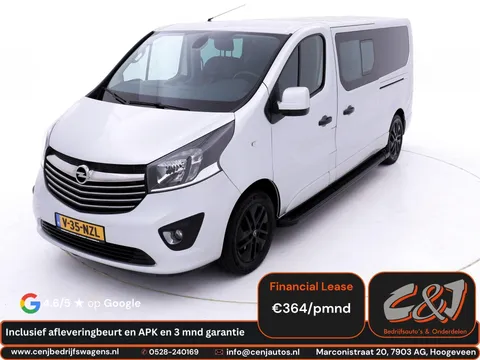 Opel Vivaro 1.6 CDTI L2H1 DC Sport EcoFlex airco, cruise, luxe, stoelverwarming, keyless lease &euro;390 p/mnd MARGE